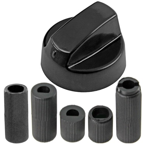 Black control knob adaptors - black,