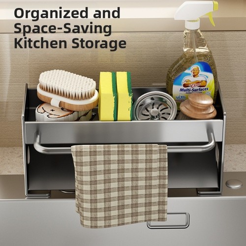 Kitchen rack with towel rail