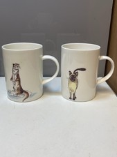 Roy Kirkham Bone China Mugs x2 