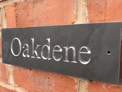 Slate house sign 4 - house, 12"