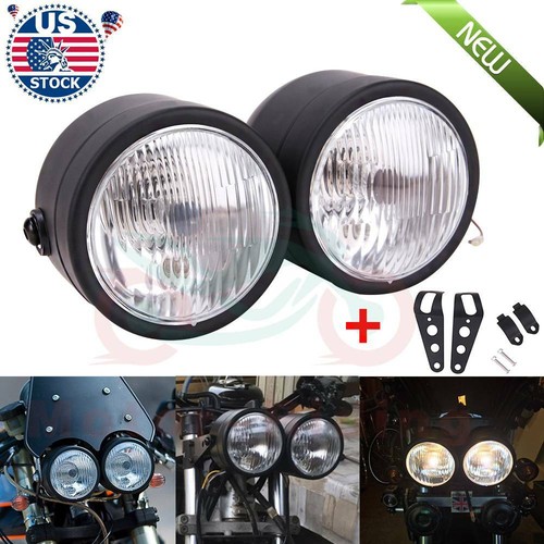 Black twin dominator headlight - twin,
