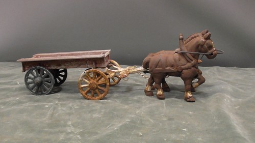 Vintage farm horse - and, cart