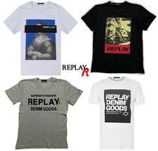 REPLAY Men's T-Shirt Crew Neck Regular Fit Brand New Without Tags RRP £40