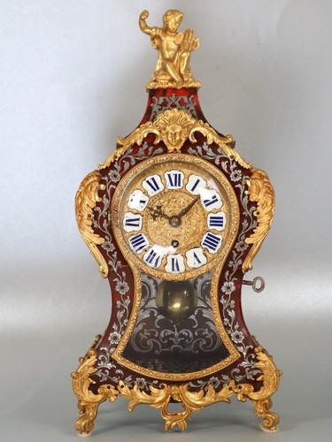 Antique english boulle mantel - english,