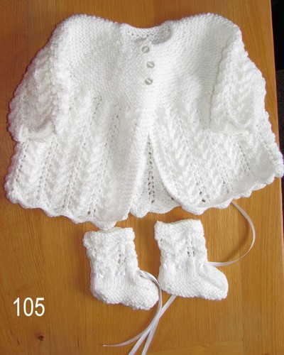 New baby white matinee - set, 0