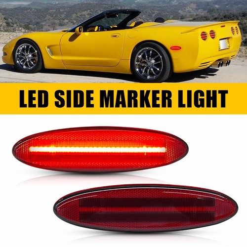2pcs red lens - lens, side