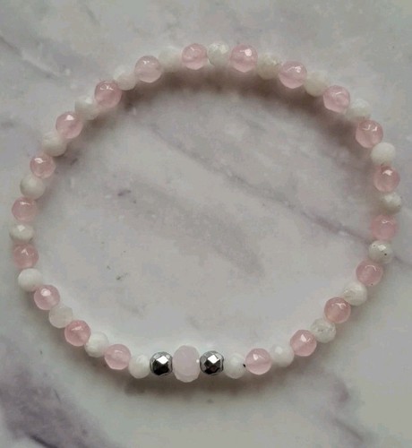 Moonstone with rose quartz - moonstone,