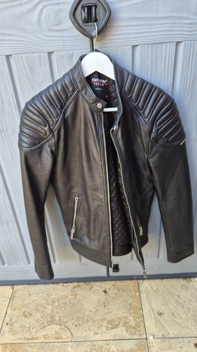 Mens superdry black leather - superdry,
