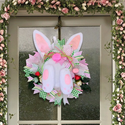 Easter wreath with bunny - wreath,
