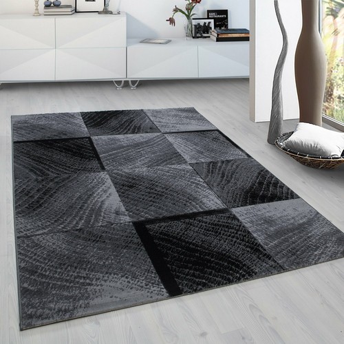 Modern design rug black grey - modern,