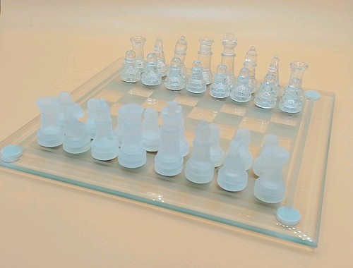 Miniature glass chess - miniature, set