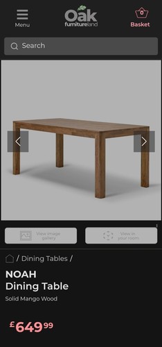 Oak furnitureland noah dining - oak,