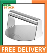 Stainless Steel Burger Press 5.6 Inch round Burger Smasher Heavy-Duty Smash - IR