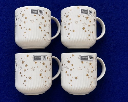 White denby star - denby, mugs