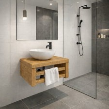 Solid Wood Bathroom Floating