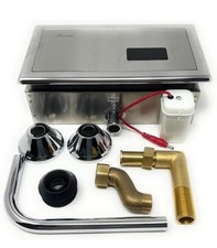 Concealed Wall Mount Sensor Urinal Flush Valve Rectangular Stainless Steel NEW