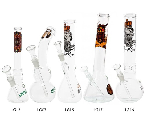 Glass bong smoking - glass,