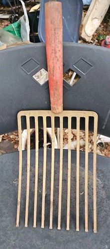 Vintage tine hay pitch - tine,