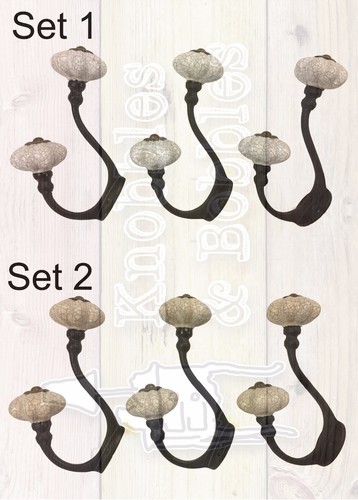 Set black iron hooks with - set,