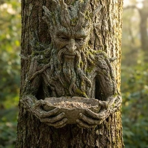 Tree spirit resin - spirit, bird