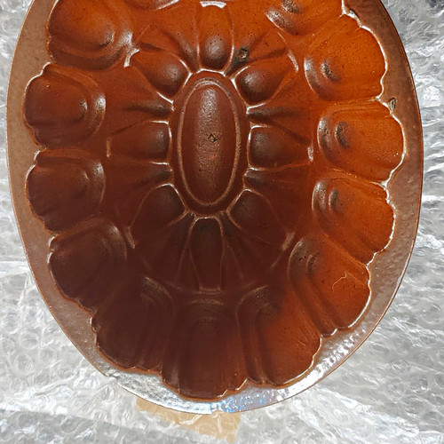 Ceramic floral jello mold - jello,