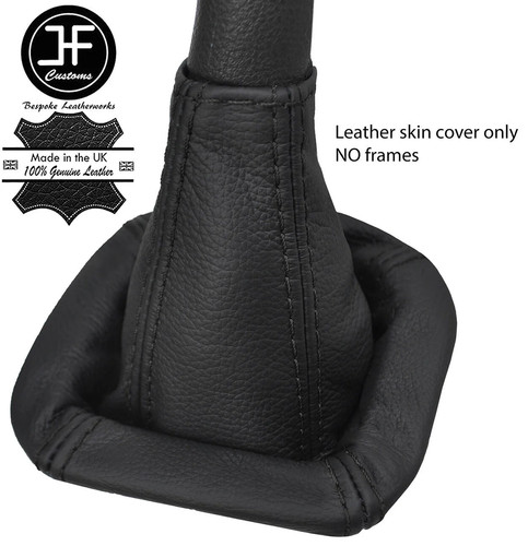 Black stitch top grain leather - black,