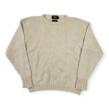 RRL Ralph Lauren Vintage Heavyweight Knitted Jumper Beige Men's XL 