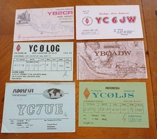 6 x Vintage QSL Radio comms