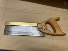 VINTAGE  Spear & Jackson BRASS BACKED TENON SAW 10” 14tpi