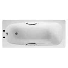 Roca Unbranded Steel Enamel Bath 1500 x 700mm With Grips 2 Tap Hole OEM White
