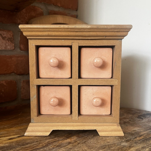 Wooden apothecary box - wooden,