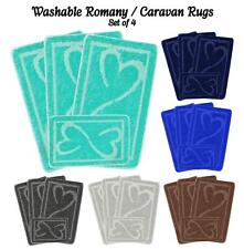 4pc Romany Gypsy Rug Set Anti-Slip Machine Washable Caravan Tourer Mat 67x120cm