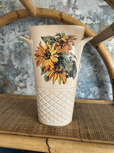 Vintage sunflower vase royal - vintage,