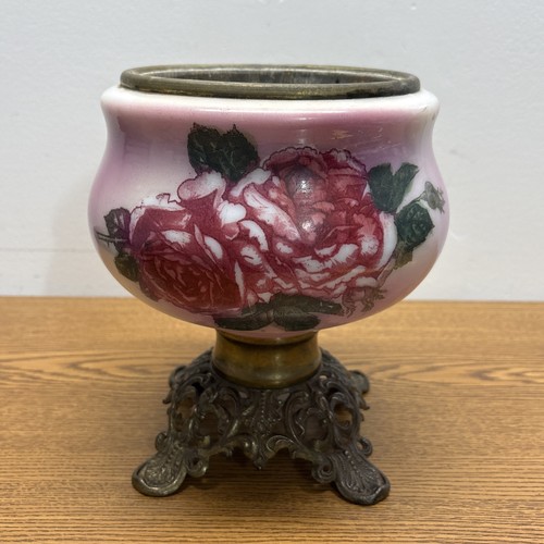 Antique oil lamp - lamp, base
