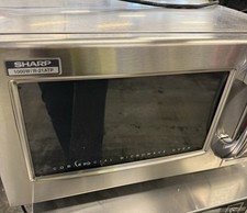 Sharp R-21ATP Commercial Microwave Oven 1000W Stainless Steel – Fully Working