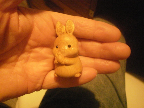 Carved wood netsuke - 2b.,