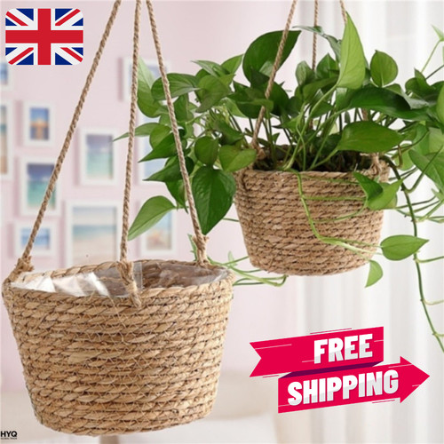 Hanging plant basket jute - hanging,