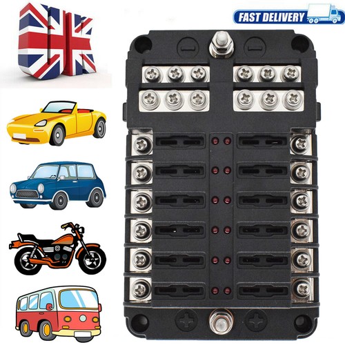 12v 32v fuse box - fuse, negative