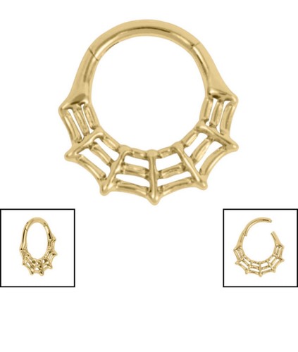 Spider web clicker ring 2mm - web, 1.2mm