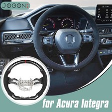 Customized Steering Wheel For Acura Integra Type S 2023-2025 Suede Carbon Fiber