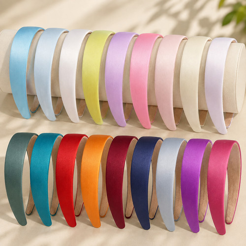Headband satin solid colours - satin,