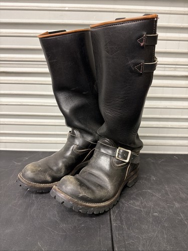 Wesco black leather engineer - leather,
