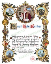 PAPAL BLESSING from the