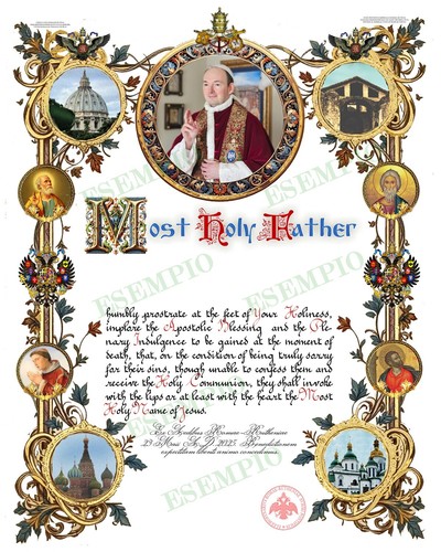 Papal blessing from - blessing,