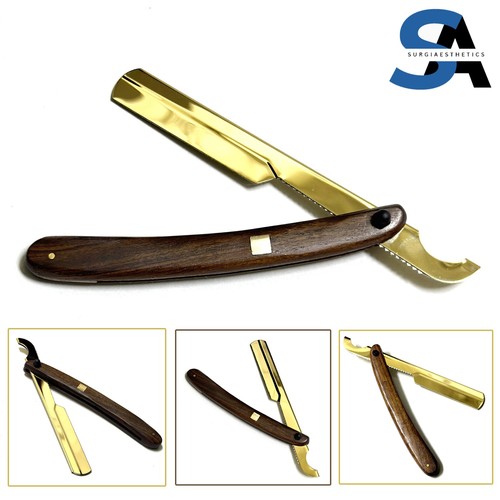 Wooden handle barber straight - barber,