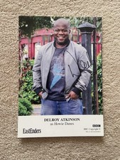 DELROY ATKINSON- HOWIE DANES (EASTENDERS) HAND SIGNED CAST CARD- UNDEDICATED