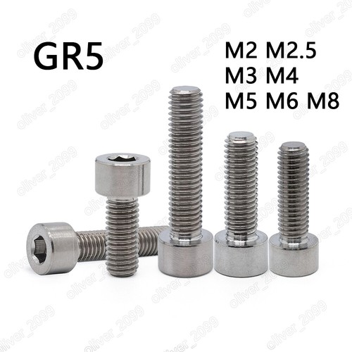 Gr5 titanium hex socket bolts - titanium,