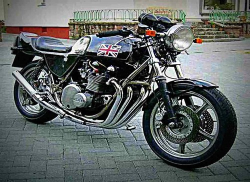 Metal sign rickman kawasaki - a4,