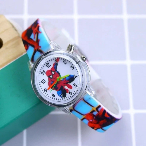 Skyblue spiderman watch light - skyblue,