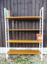 TEAK LADDERAX STUNNING BOOKCASE DISPLAY UNIT SHELVING VINTAGE RETRO STAPLES 60s